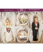 Inge Glas "Ever Ours" Bridal Collection Glass Ornament 4 Piece Set - TEMPORARILY OUT OF STOCK